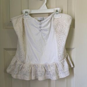 dELiA*s Cream Lace Peplum Camisole